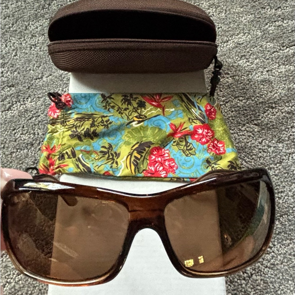 Maui Jim Sunglasses Palms MJ 111-01 Chocolate Fade HCL Bronze Polarized Lens (C)